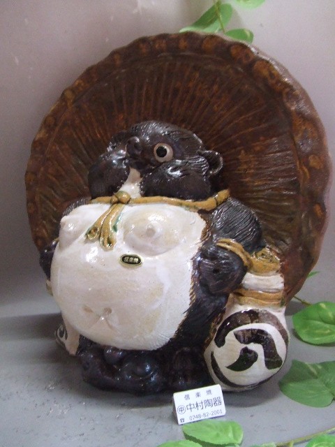 ta-265 手づくり大傘たぬき｜信楽たぬき専門店/ネットショップ「中村陶器」